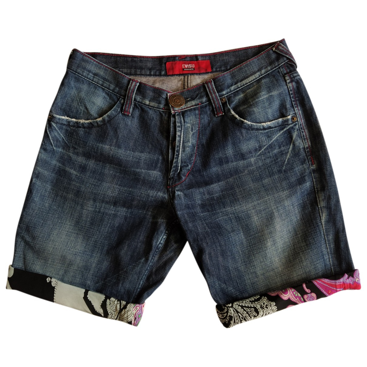 Blue denim - jeans shorts Evisu Blue 